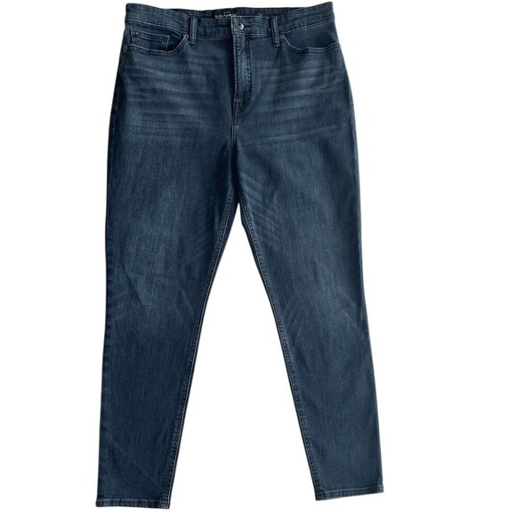 Lucky Brand Women's Bridgette Skinny Dark Wash Jeans, Size 14 EUC - Picture 2 of 9